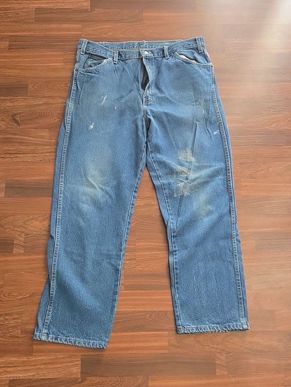 Dickies Men's Relaxed Straight-Leg Blue Work Jeans